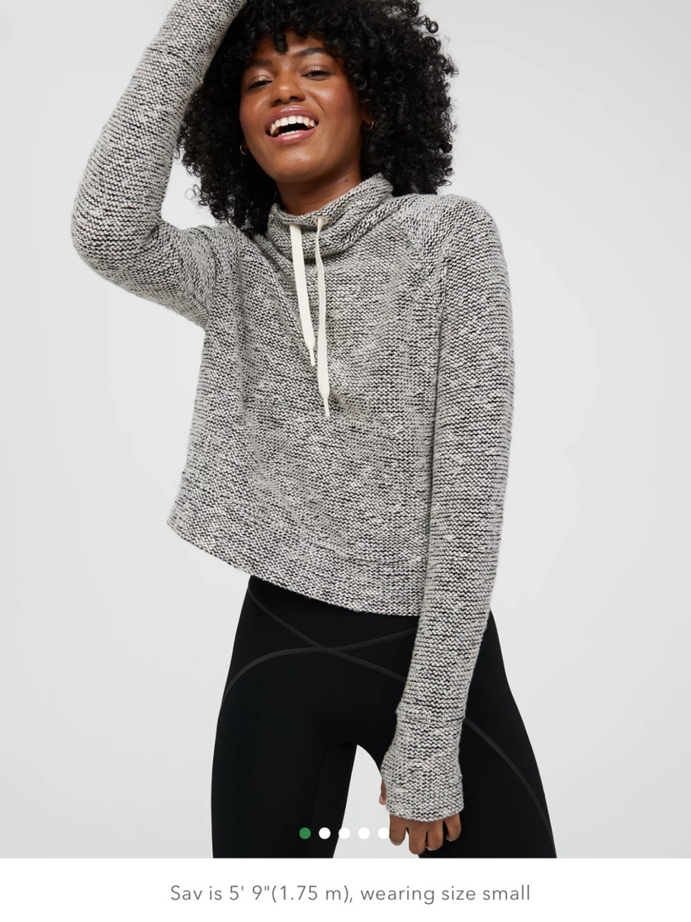 Offline Aerie Snow Day Mockneck Black White Sweatshirt Women’s XS